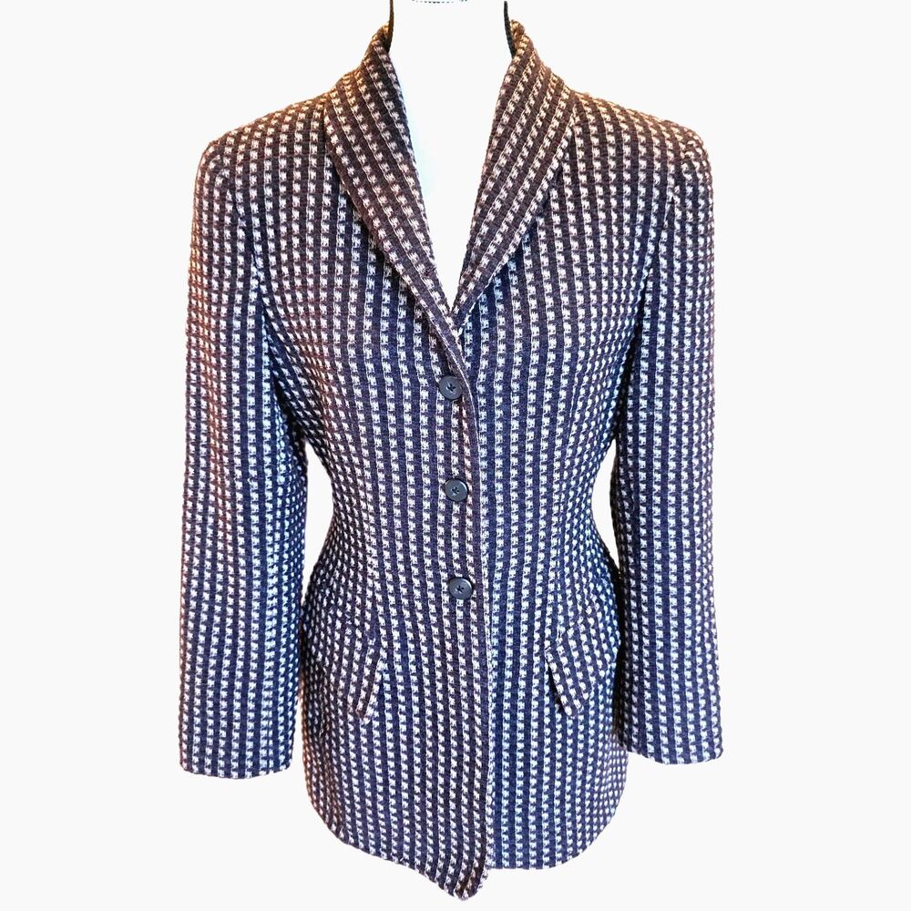 Vintage 1990s Citi By Vansi Fugel Blazer Womens 4 Wool Longline Made in USA